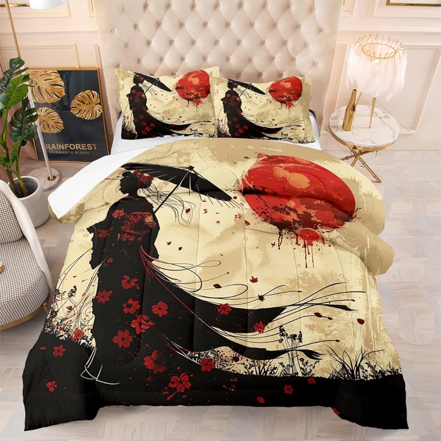Amazon.com: CCoutueChen Japanese Silhouette Women Comforter